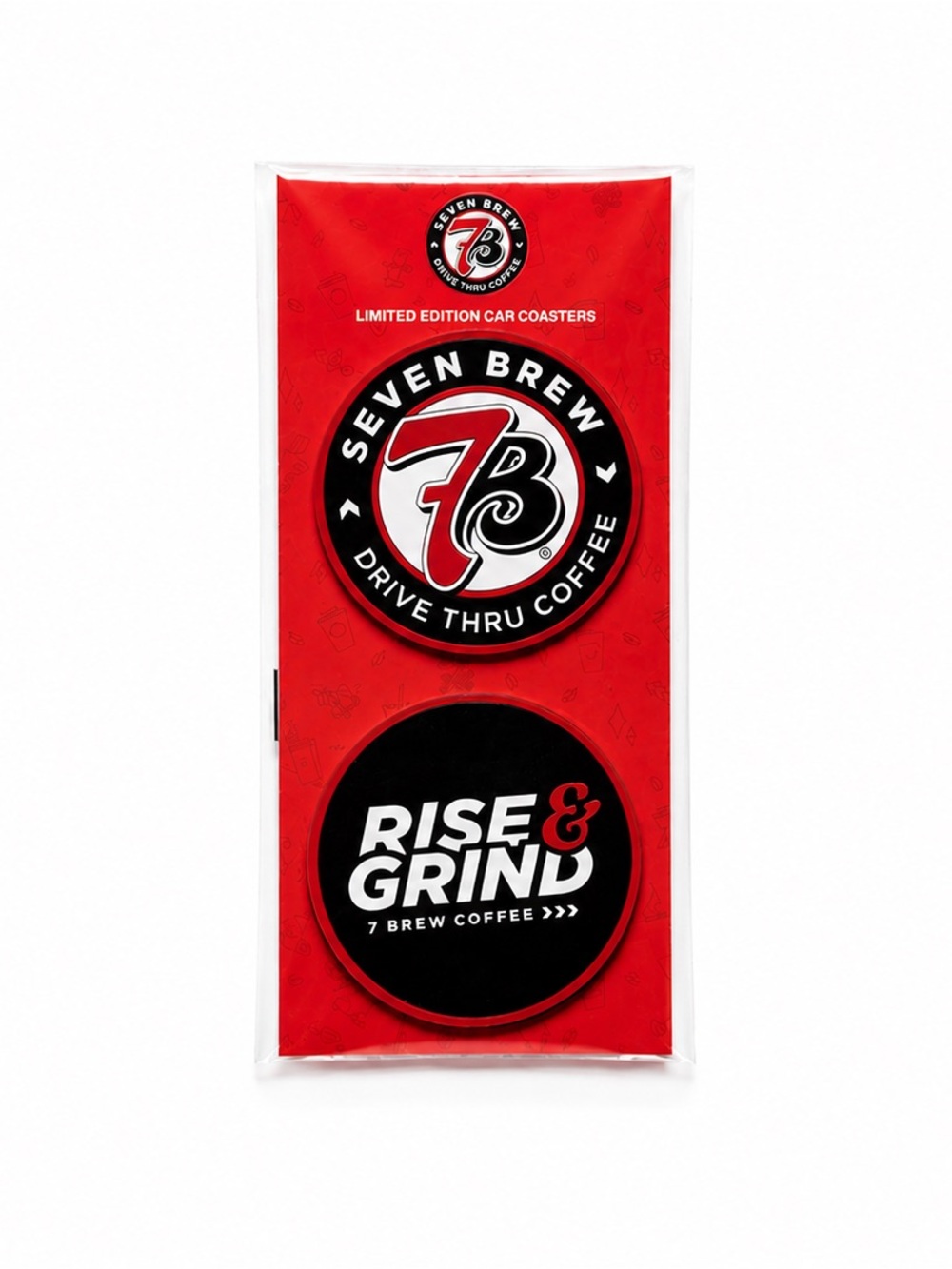 Limited Edition 7 Brew Car Coasters - Red Set